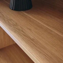 Librería efecto madera con 2 puertas y 5 niveles