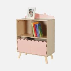 Librería infantil de 2 estantes y 2 puertas