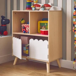 Librería infantil de 2 estantes y 2 puertas