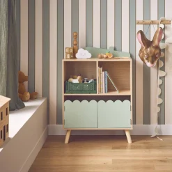 Librería infantil de 2 estantes y 2 puertas