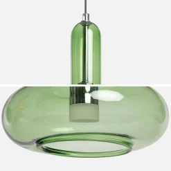 Lámpara colgante de interior LED, interior de cristal, Ø15cm