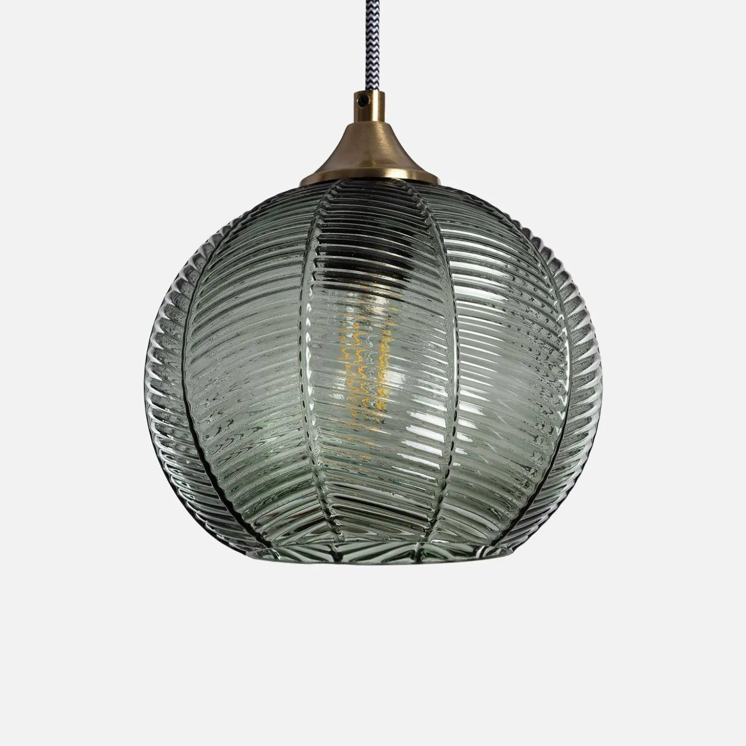 Lámpara colgante de techo con metal y vidrio, 20cm