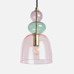 Lámpara colgante, interior de cristal, Ø15cm