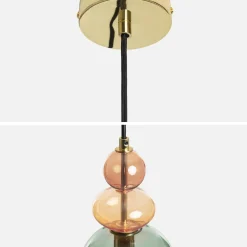 Lámpara colgante, interior de cristal, Ø15cm