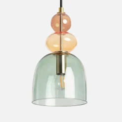 Lámpara colgante, interior de cristal, Ø15cm
