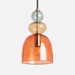 Lámpara colgante, interior de cristal, Ø15cm