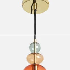 Lámpara colgante, interior de cristal, Ø15cm