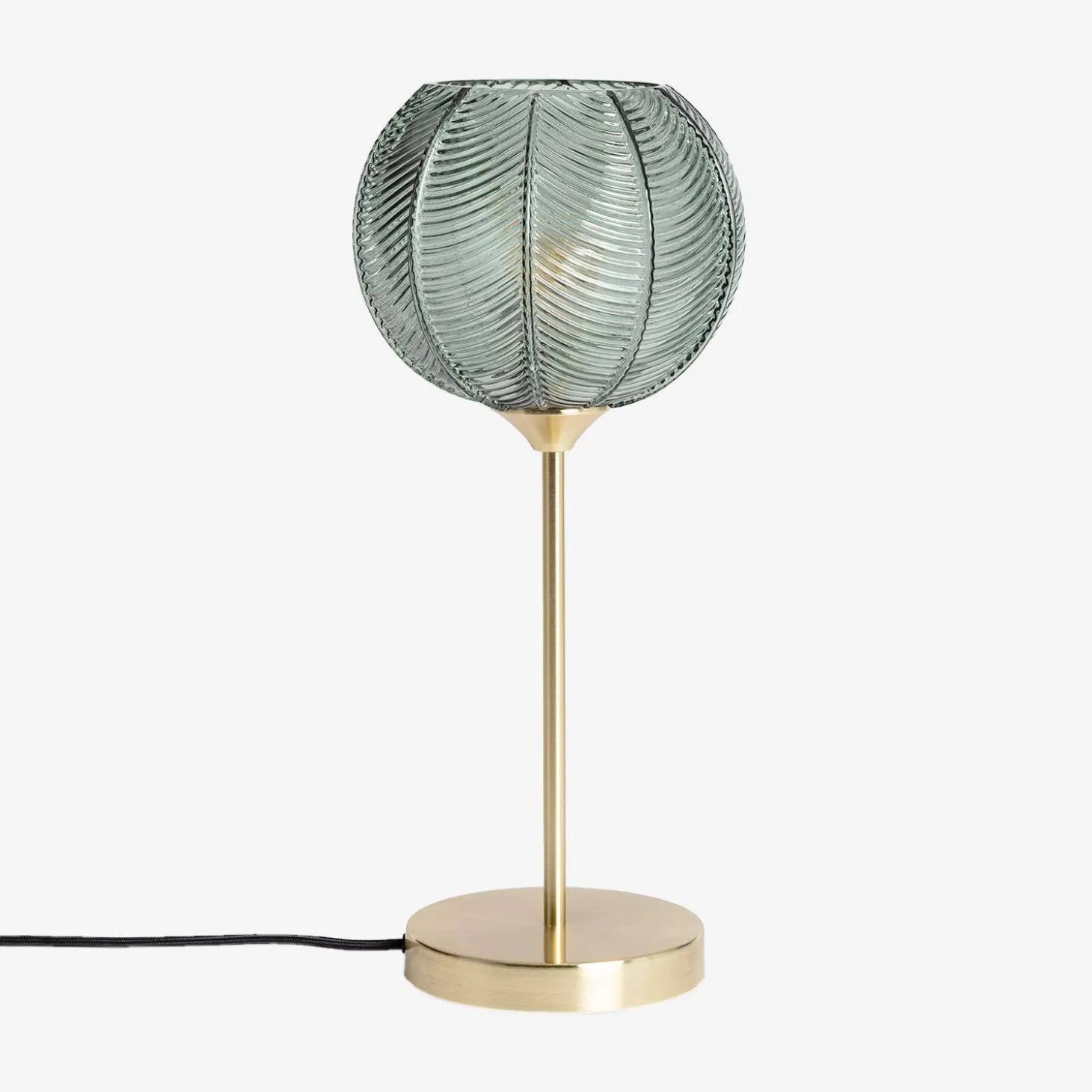 Lámpara de mesa interior metal y vidrio, 20cm