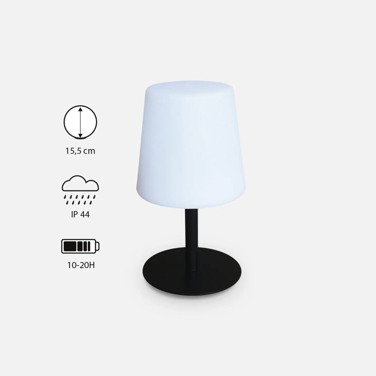 Lámpara de sobremesa LED para interior/exterior, set de 2