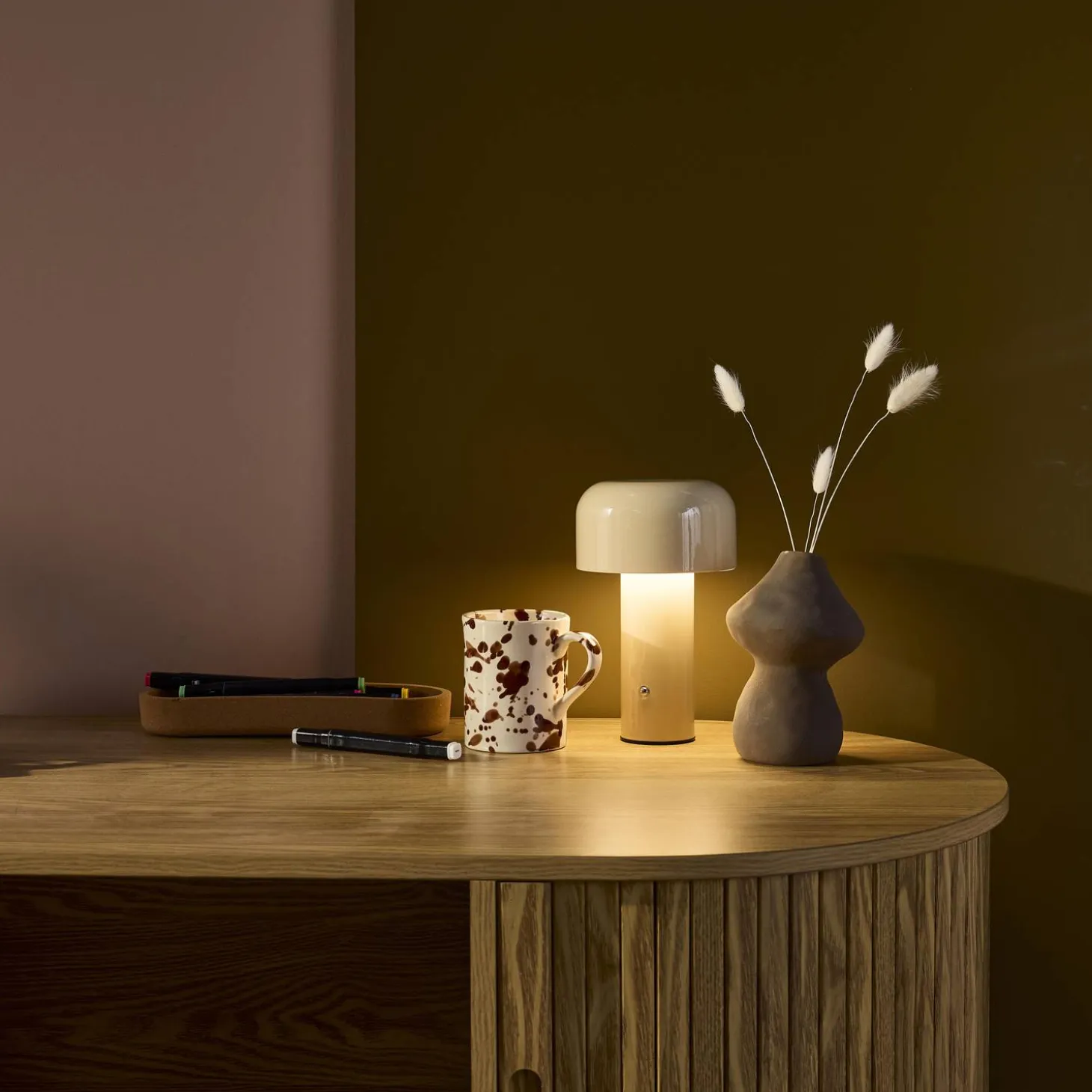 Lámpara LED de metal para mesa interior, 13cm