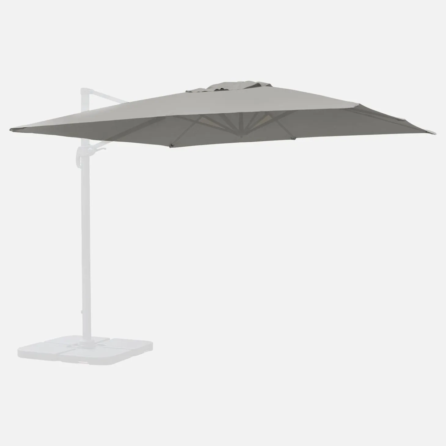 Lona de 3x3m sombrilla cuadrada desplazada
