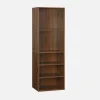 Módulo de vestidor con decoración de madera y 5 estantes