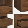 Módulo de vestidor decorativo de madera con 5 cajones y 2 estantes