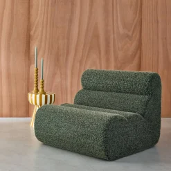 Módulo para sofá modular con tela efecto alpaca
