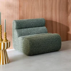 Módulo para sofá modular con tela efecto alpaca