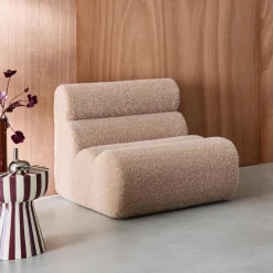 Módulo para sofá modular con tela efecto alpaca
