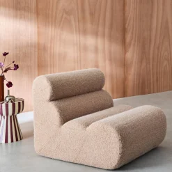 Módulo para sofá modular con tela efecto alpaca