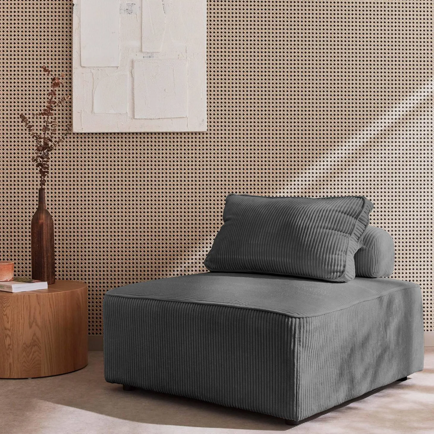 Módulo para sofá modular de pana, 1 plaza