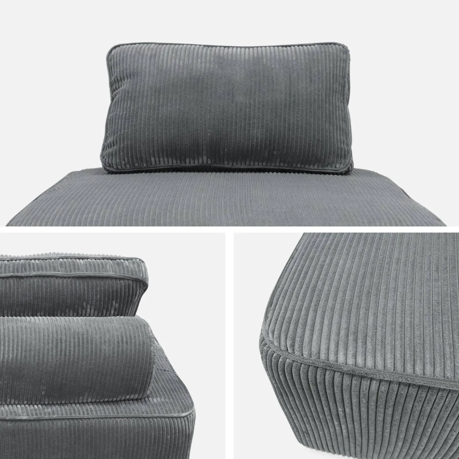 Módulo para sofá modular de pana, 1 plaza