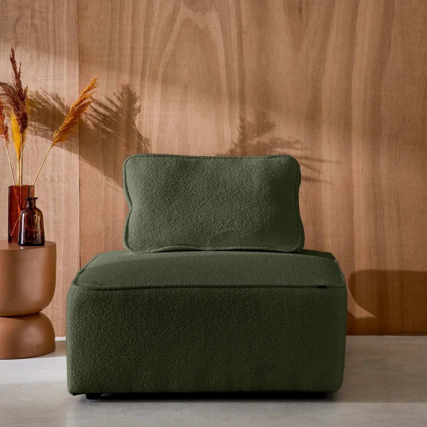 Módulo para sofá modular en tejido borreguito