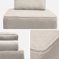Módulo para sofá modular en tejido borreguito