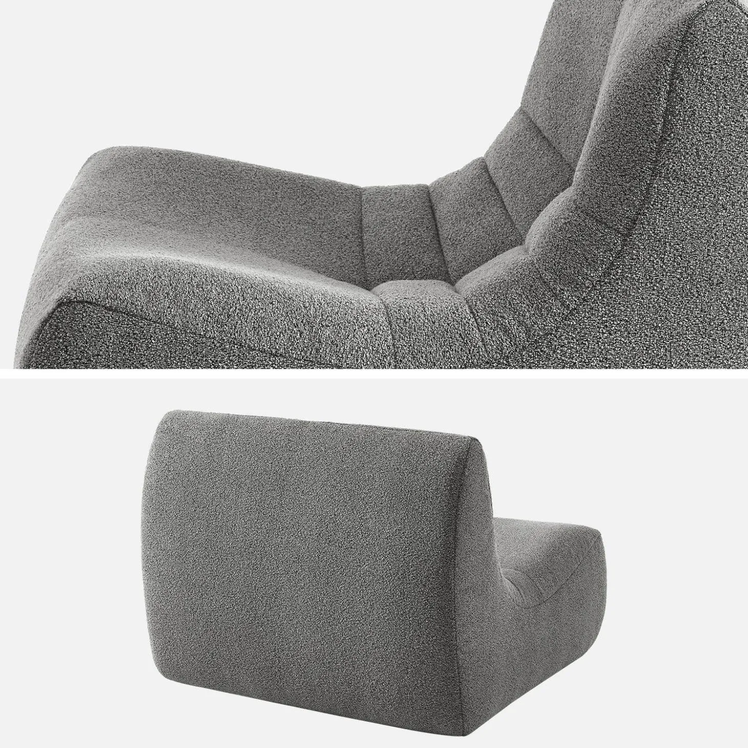 Módulo para sofá modular en borreguito texturizado