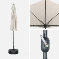 Medio parasol redondo, Ø2,5m