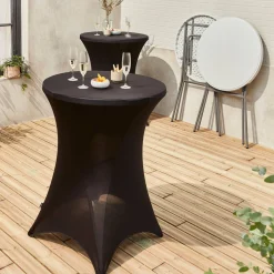 Mesa alta plegable con funda protectora para eventos, set de 2