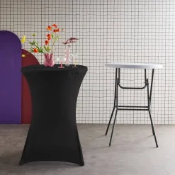 Mesa alta plegable con funda protectora para eventos, set de 2