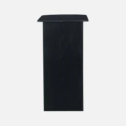 Mesa alta de cocina de madera con espacio de almacenamiento