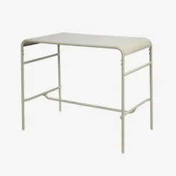 Mesa alta de jardín bistró de acero, 4 plazas, 120cm