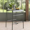 Mesa alta de jardín de metal, 2 plazas