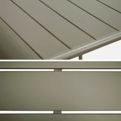 Mesa alta de jardín de metal, 2 plazas