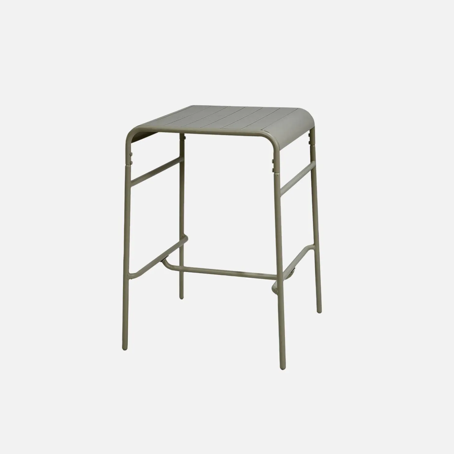 Mesa alta de jardín de metal, 2 plazas