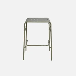 Mesa alta de jardín de metal, 2 plazas