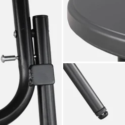 Mesa alta plegable de acero para eventos, set de 4