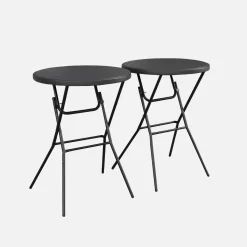 Mesa alta plegable, set de 2