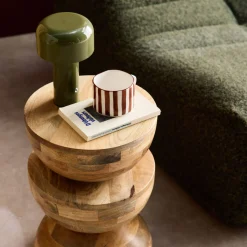 Mesa auxiliar de madera de mango