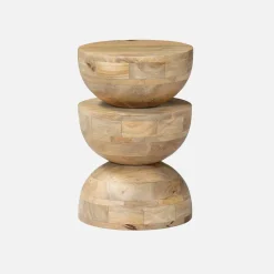 Mesa auxiliar de madera de mango
