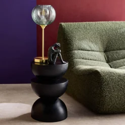 Mesa auxiliar de madera de mango