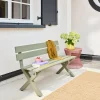 Mesa auxiliar exterior de acero efecto rejilla