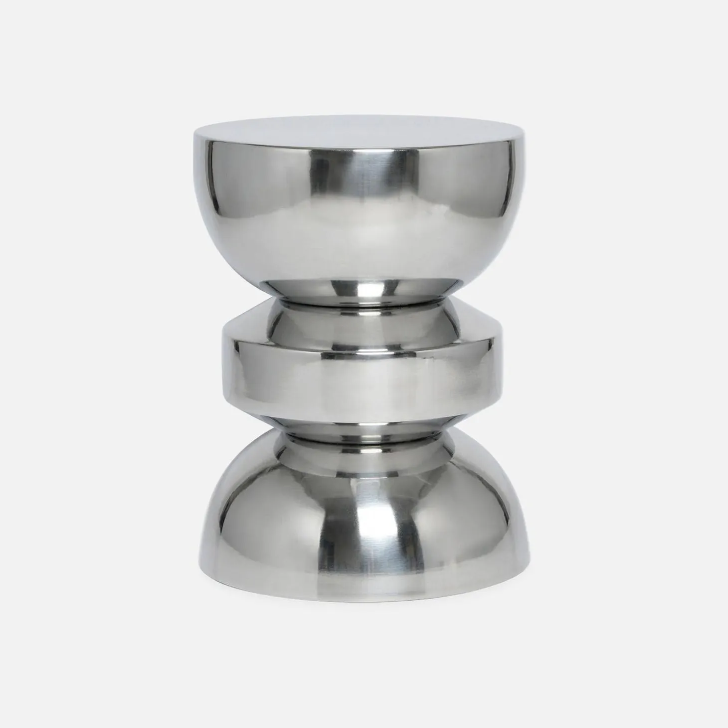 Mesa auxiliar, mesa de sofá, mesita de noche de acero inoxidable, Ø32 x H43,5cm