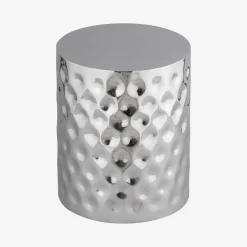 Mesa auxiliar, mesita de noche de acero esmaltado cromado