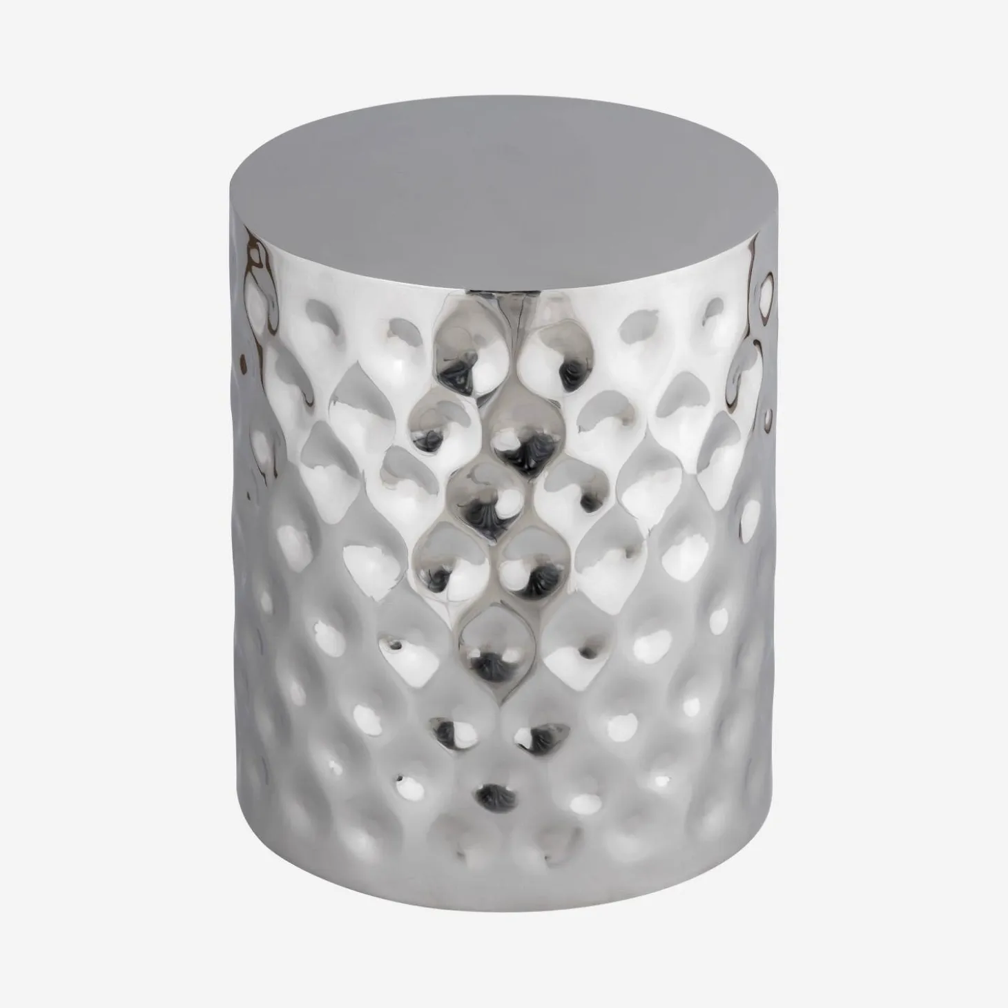 Mesa auxiliar, mesita de noche de acero esmaltado cromado
