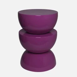 Mesa auxiliar, mesita metal efecto glassy