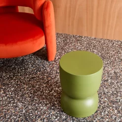 Mesa auxiliar, rincón de sofá, Mesita metal Ø32 x H42cm