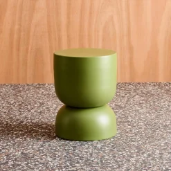 Mesa auxiliar, rincón de sofá, Mesita metal Ø32 x H42cm