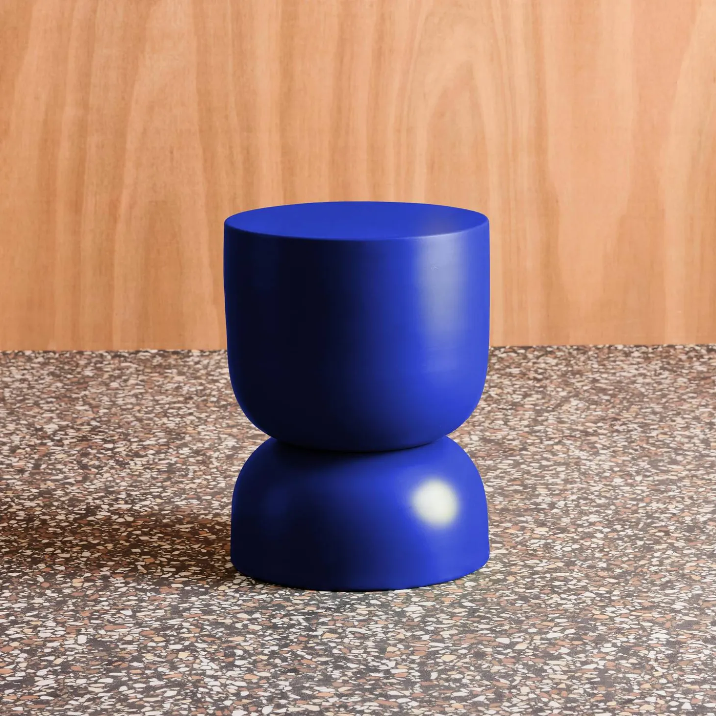 Mesa auxiliar, rincón de sofá, Mesita metal Ø32 x H42cm