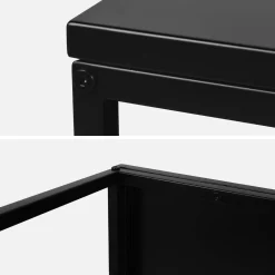 Mesa de centro baja de metal