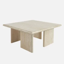 Mesa de centro baja y cuadrada